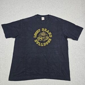 Vintage Lucky Brand Shirt Mens Large Bulldogs Football Double Sided Made in USA